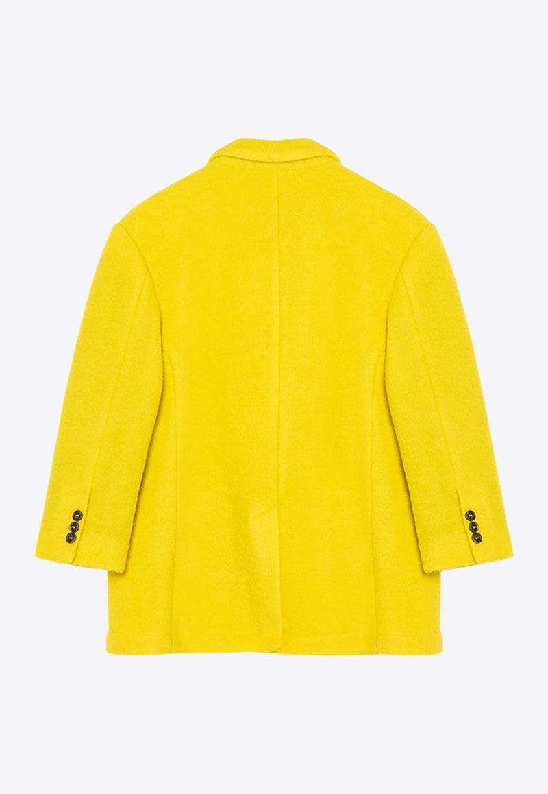 Douuod Kids Girls Single-Breasted Coat Yellow DV2Q04-AE0077/P_DOUD-201