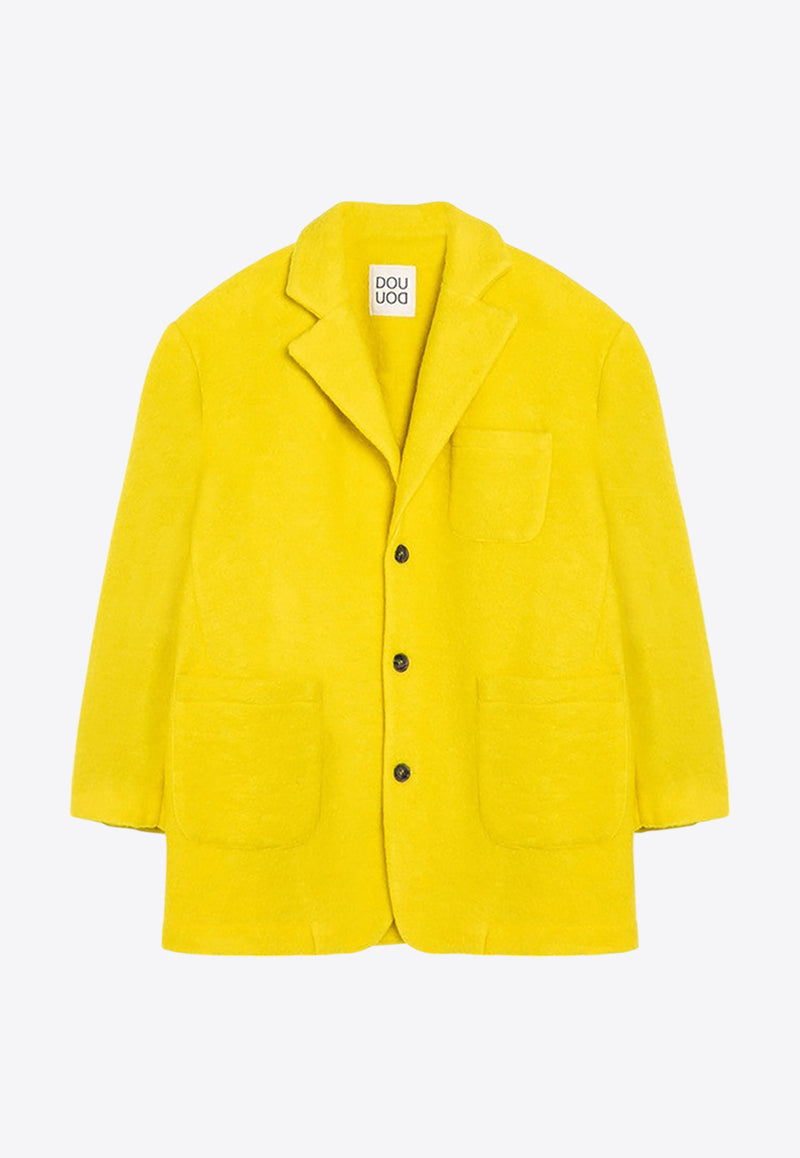 Douuod Kids Girls Single-Breasted Coat Yellow DV2Q04-BE0077/P_DOUD-201