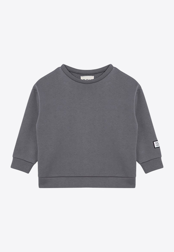 Douuod Kids Girls Logo Patch Sweatshirt Gray DV4P70-BZ2502/P_DOUD-929