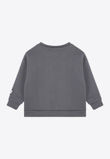 Douuod Kids Girls Logo Patch Sweatshirt Gray DV4P70-BZ2502/P_DOUD-929