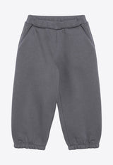 Douuod Kids Girls Logo Embroidered Track Pants Gray DV6P80-AZ2502/P_DOUD-929