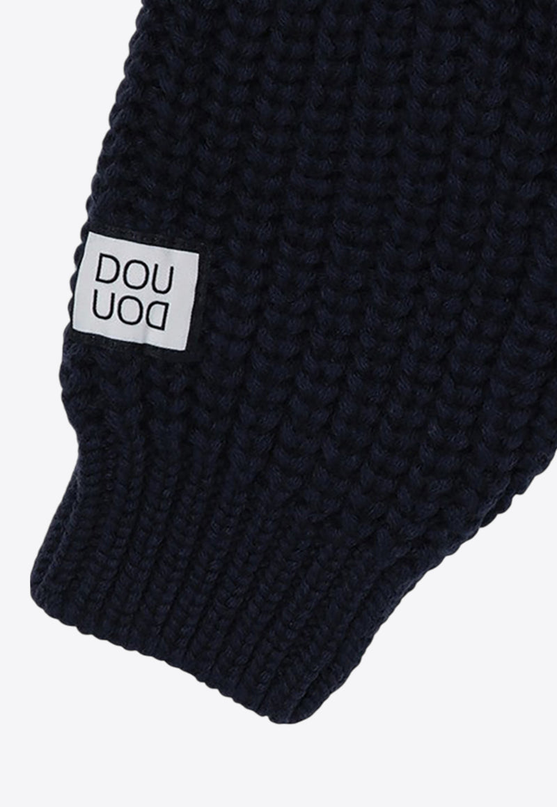 Douuod Kids Girls High-Neck Wool Sweater Blue DV9P00-AW0033/P_DOUD-839