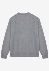 ZEGNA Logo Print Crewneck Sweatshirt Gray E872UE522A8/P_ZEGNA-K95