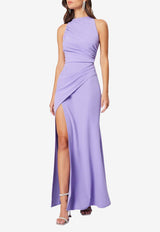 Elliatt Jade High-Neck Draped Maxi Dress Lilac EB1062439LILAC/LAVENDAR