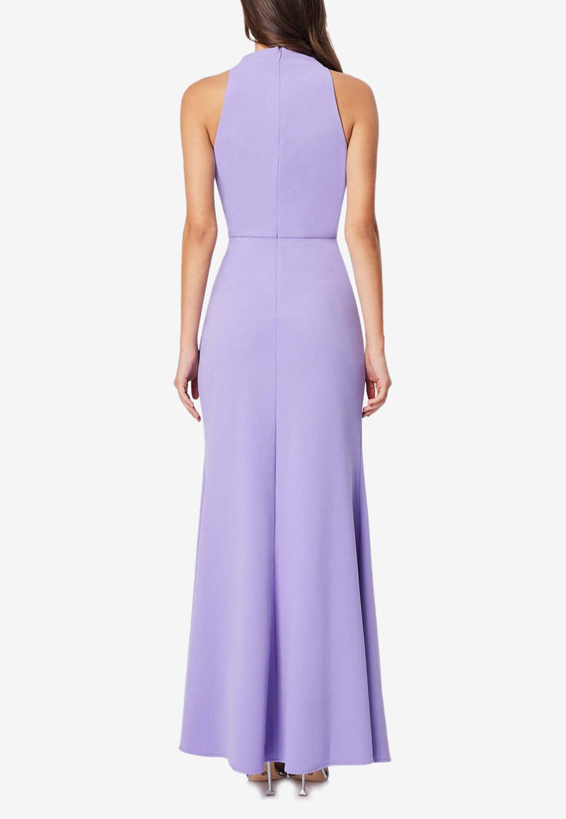 Elliatt Jade High-Neck Draped Maxi Dress Lilac EB1062439LILAC/LAVENDAR