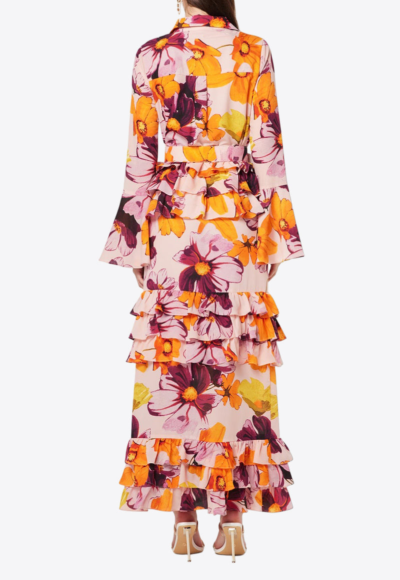 Elliatt Yelina Floral Maxi Shirt Dress EC2082365MULTICOLOUR