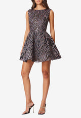 Elliatt Mikayla Jacquard Mesh Mini Party Dress Black EH3102414BLACK MULTI