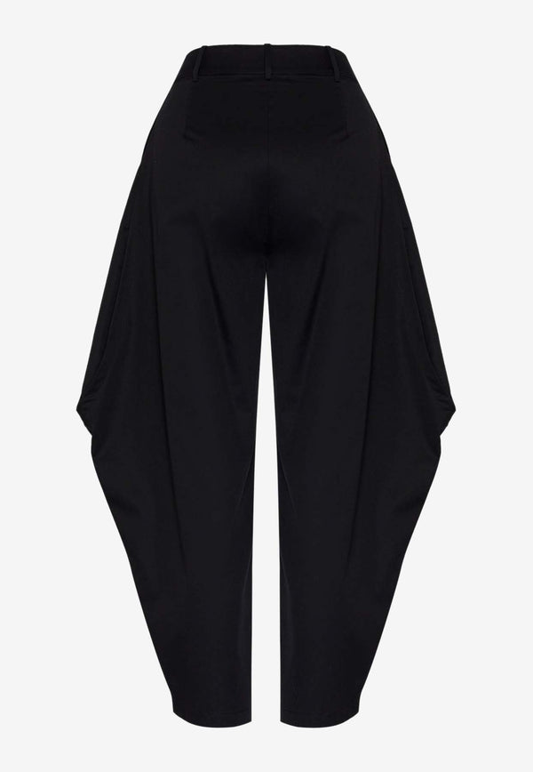 Mehtap Elaidi High-Waist Harem Pants Black