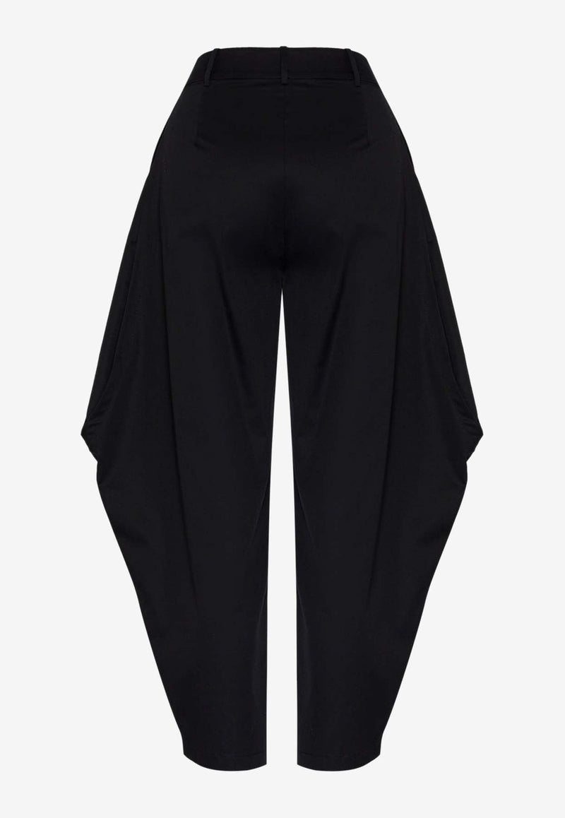 Mehtap Elaidi High-Waist Harem Pants Black