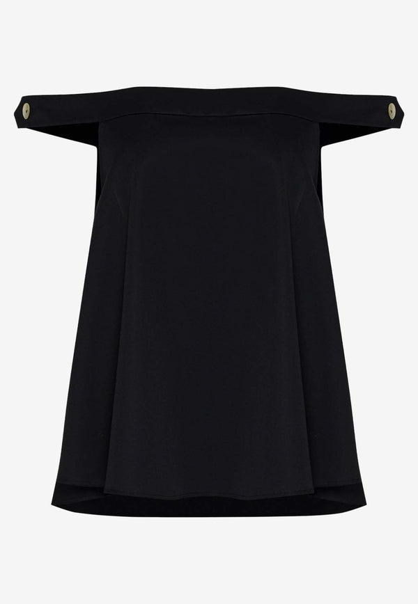 Mehtap Elaidi Su Off-Shoulder Blouse Black