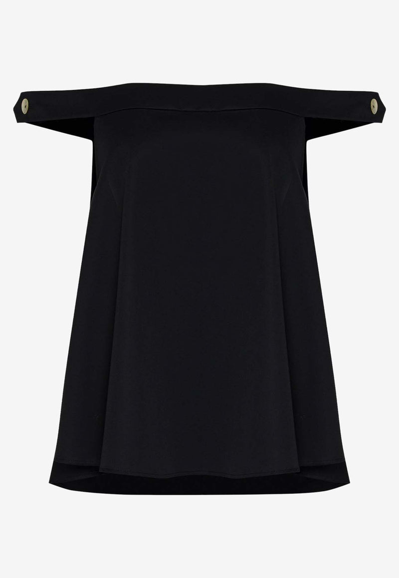 Mehtap Elaidi Su Off-Shoulder Blouse Black