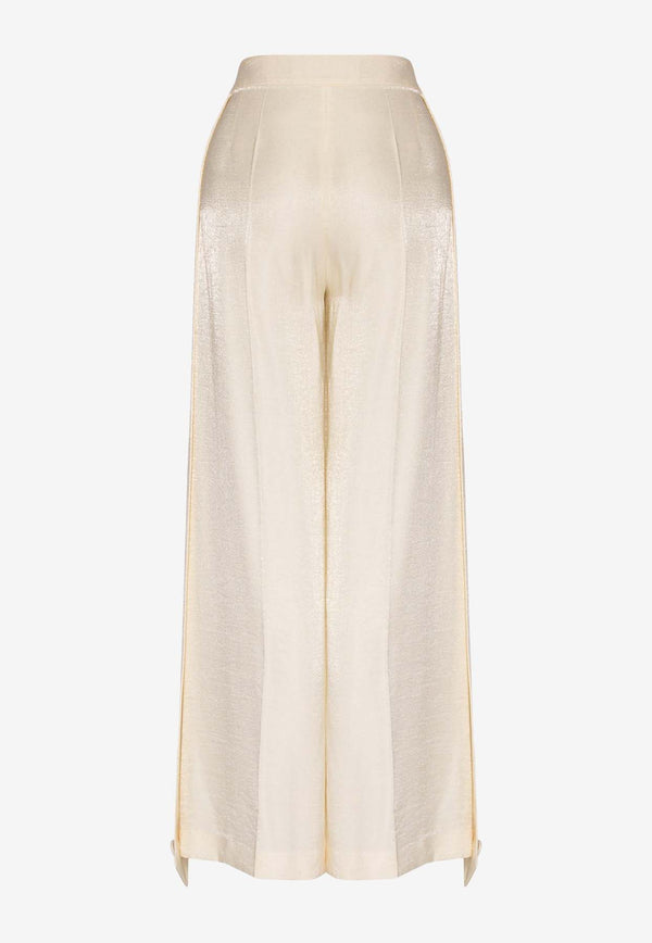 Mehtap Elaidi Epaulettes Cropped Pants Ivory