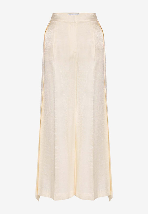 Mehtap Elaidi Epaulettes Cropped Pants Ivory