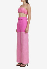 Acler Ashmore High-Waist Pants Pink