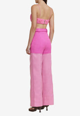 Acler Ashmore High-Waist Pants Pink