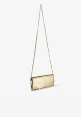 Jimmy Choo Emmie Clutch in Mirror Fabric EMMIE MIF GOLD