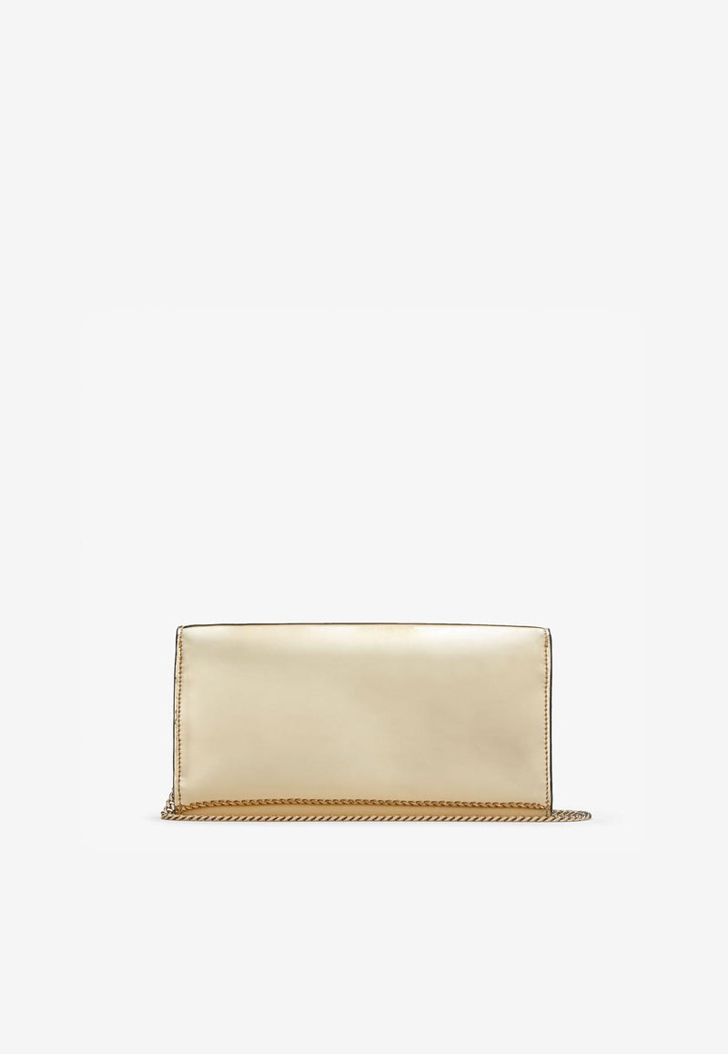 Jimmy Choo Emmie Clutch in Mirror Fabric EMMIE MIF GOLD