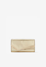 Jimmy Choo Emmie Clutch in Mirror Fabric EMMIE MIF GOLD