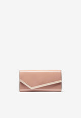 Jimmy Choo Emmie Clutch in Patent Leather EMMIE PAT BALLET PINK/LIGHT GOLD