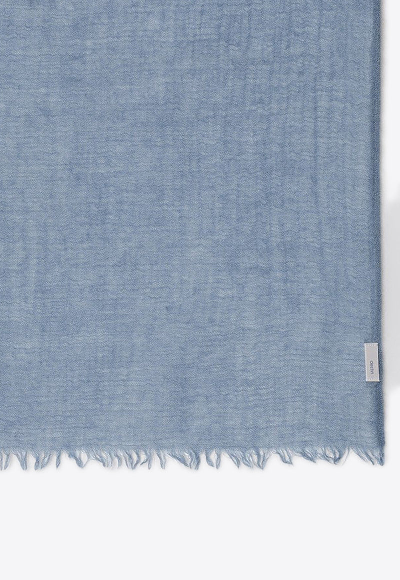 Destin Frayed Wool-Blend Scarf Blue EMQUUNWO/P_DESSR-OX