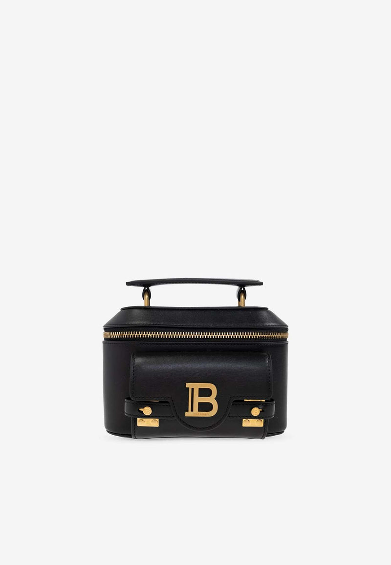 Balmain, HNKW, SS25, Women, Bags, Mini Bags, Shoulder Bags, Top Handle Bags, Crossbody Bags B-Buzz Leather Top Handle Bag Black EN1BH952LSLXBLACK