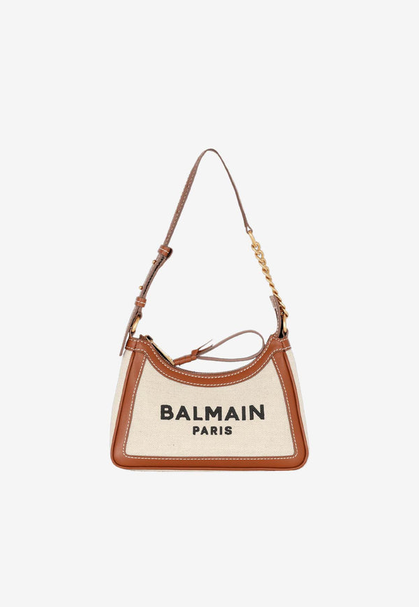 Balmain, HNKW, SS25, Women, Bags, Mini Bags, Shoulder Bags B-Army Canvas Shoulder Bag Beige EN1BT743TCFENATURAL