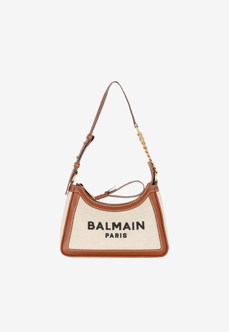 Balmain, HNKW, SS25, Women, Bags, Mini Bags, Shoulder Bags B-Army Canvas Shoulder Bag Beige EN1BT743TCFENATURAL