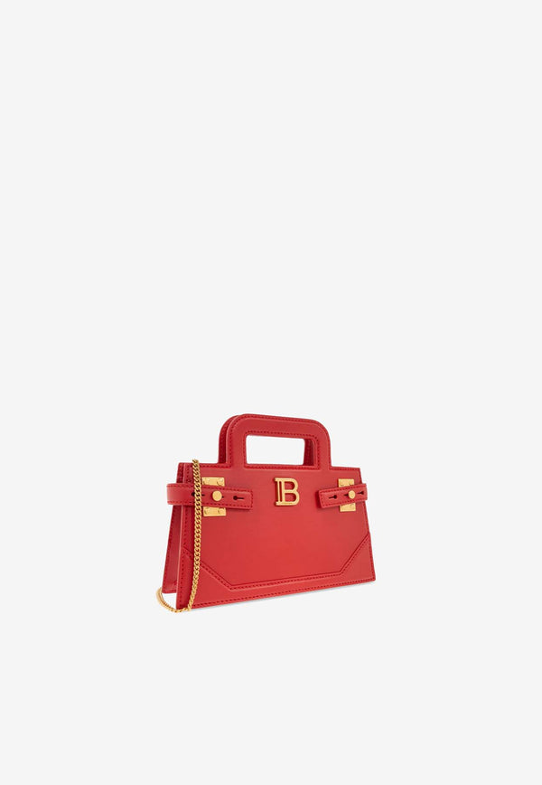 Balmain, HNKW, SS25, Women, Bags, Shoulder Bags, Top Handle Bags, Crossbody Bags, Mini Bags Small B-Buzz Leather Top Handle Bag Red EN1KJ931LAVERED