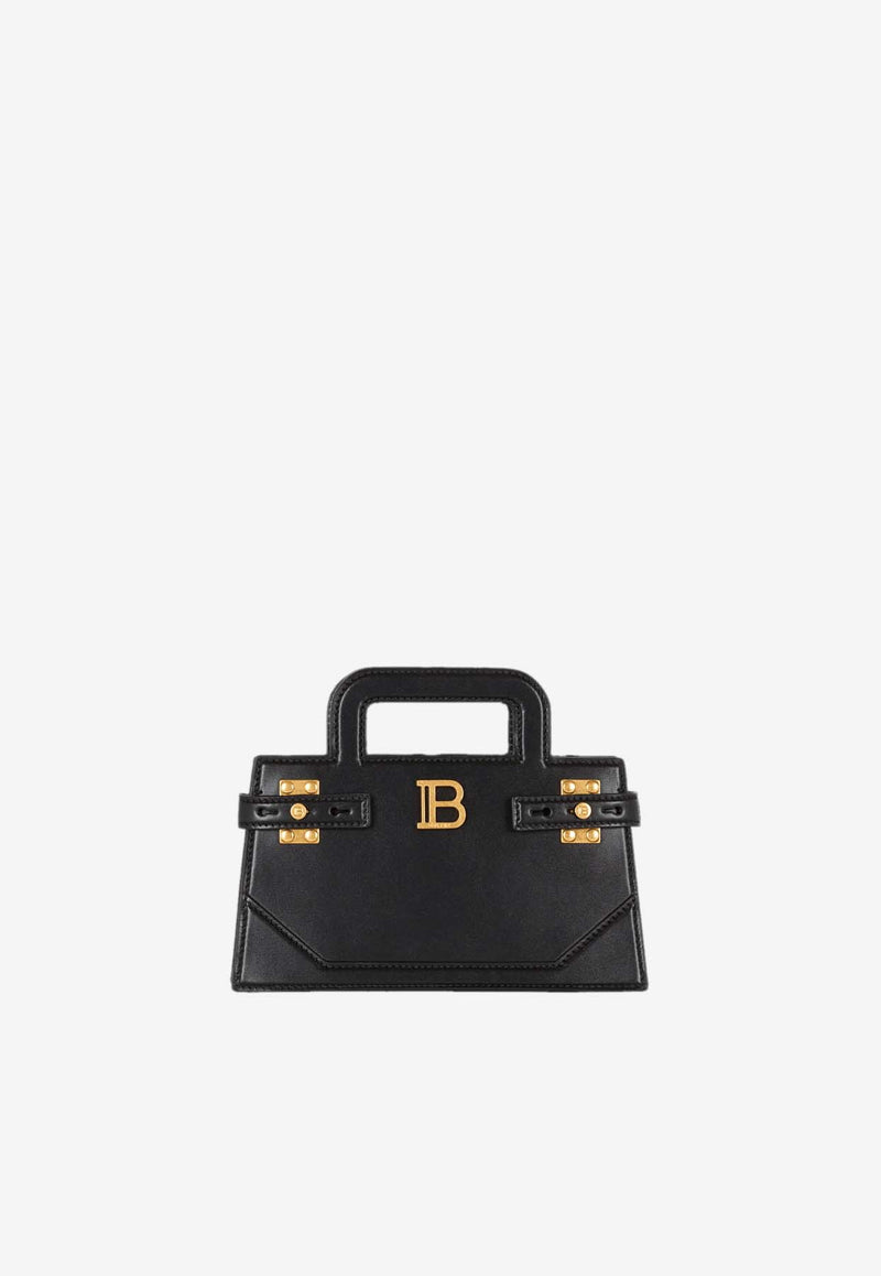 Balmain, HNKW, SS25, Women, Bags, Shoulder Bags, Top Handle Bags, Crossbody Bags, Mini Bags Small B-Buzz Leather Top Handle Bag Black EN1KJ931LSLXBLACK