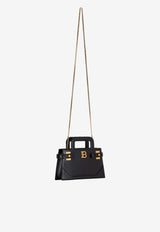 Balmain, HNKW, SS25, Women, Bags, Shoulder Bags, Top Handle Bags, Crossbody Bags, Mini Bags Small B-Buzz Leather Top Handle Bag Black EN1KJ931LSLXBLACK