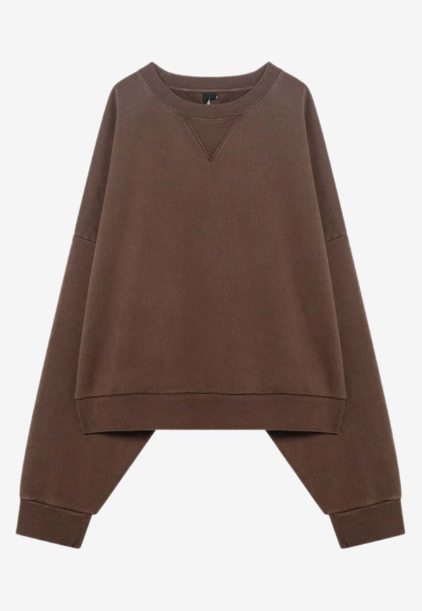 Entire Studios Oversized Crewneck Sweatshirt Brown ES2126DCO/Q_ENTST-BT