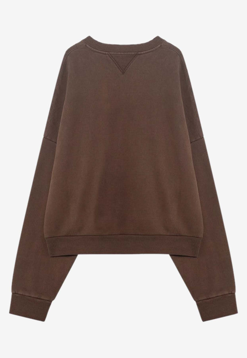 Entire Studios Oversized Crewneck Sweatshirt Brown ES2126DCO/Q_ENTST-BT