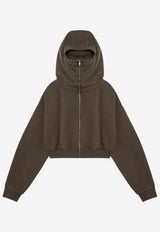 Entire Studios Zip-Up Hooded Sweatshirt Green ES2156CO/P_ENTST-MI