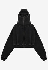 Entire Studios Zip-Up Cropped Hoodie Black ES2156CO/P_ENTST-WB