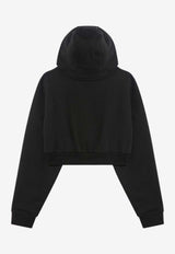 Entire Studios Cropped Zip-Up Hooded Sweatshirt Black ES2156CO/Q_ENTST-SO