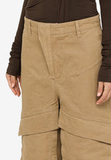 Entire Studios Hard Wide-Leg Cargo Pants Beige ES2220CO/N_ENTST-SL