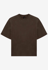 Entire Studios Washed Crewneck T-shirt Brown ES2252CO/P_ENTST-BT