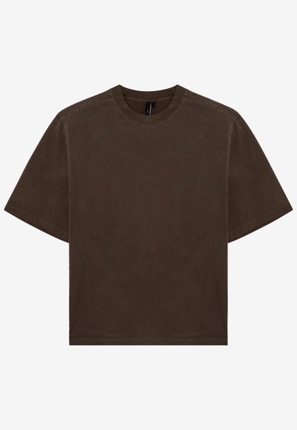 Entire Studios Washed Crewneck T-shirt Brown ES2252CO/P_ENTST-BT