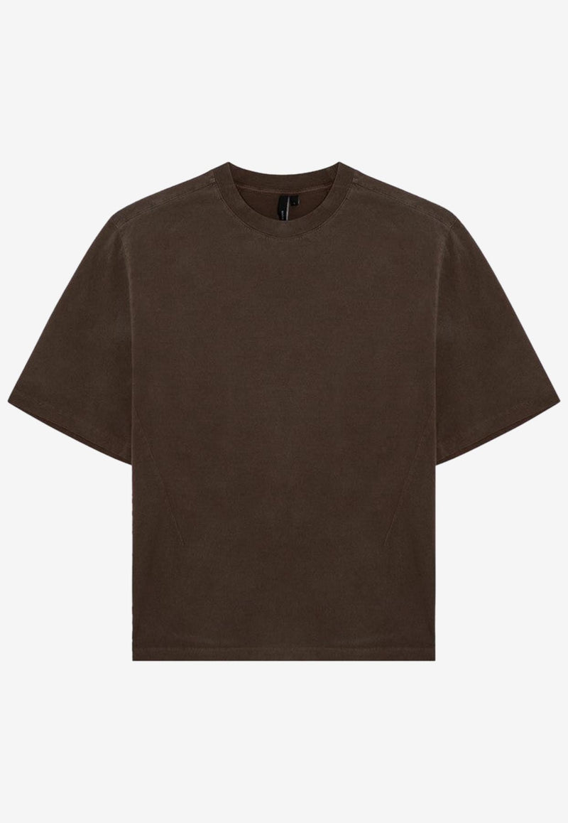 Entire Studios Washed Crewneck T-shirt Brown ES2252CO/P_ENTST-BT