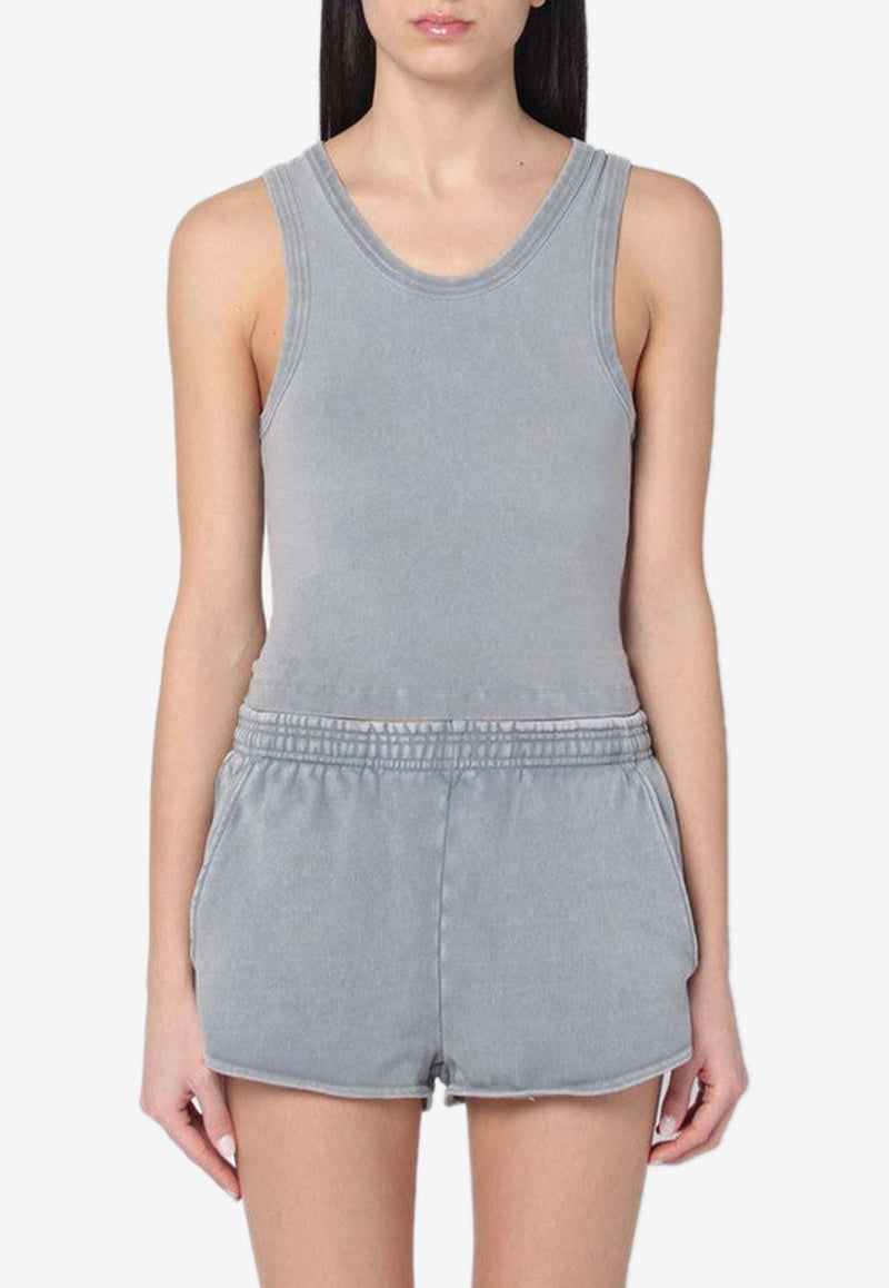 Entire Studios Washed Crewneck Tank Top Gray ES2267CO/Q_ENTST-RH