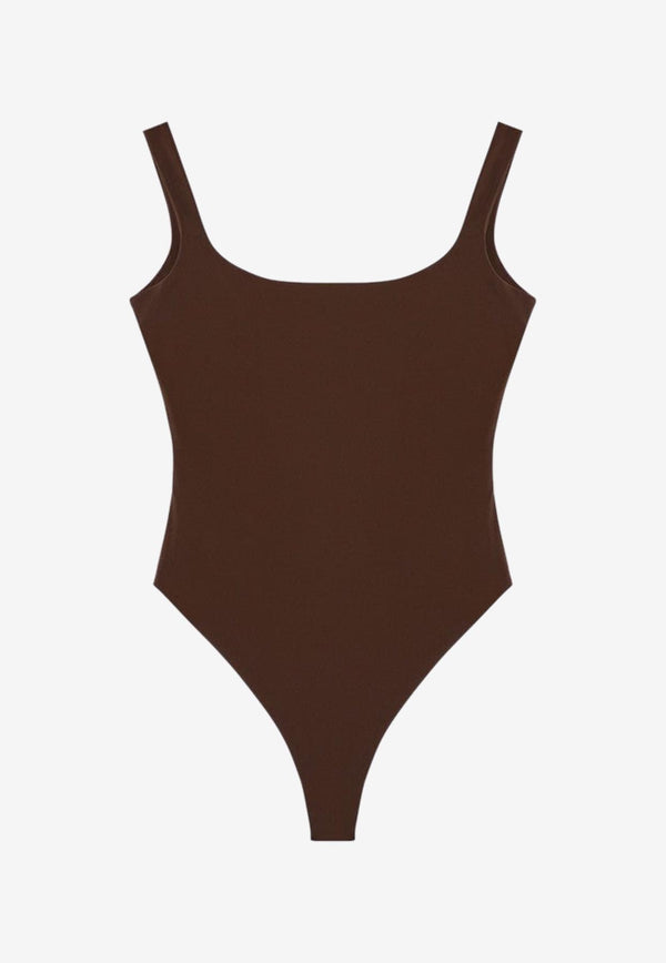 Entire Studios Nylon-Blend Sleeveless Bodysuit Brown ES2356NY/P_ENTST-BT