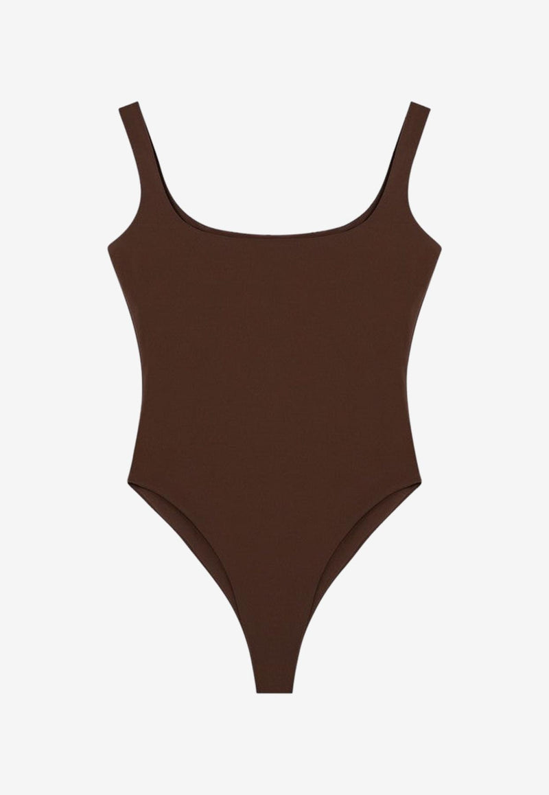 Entire Studios Nylon-Blend Sleeveless Bodysuit Brown ES2356NY/P_ENTST-BT