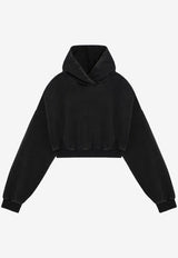 Entire Studios Washed Cropped Hoodie Black ES2392CO/P_ENTST-WB