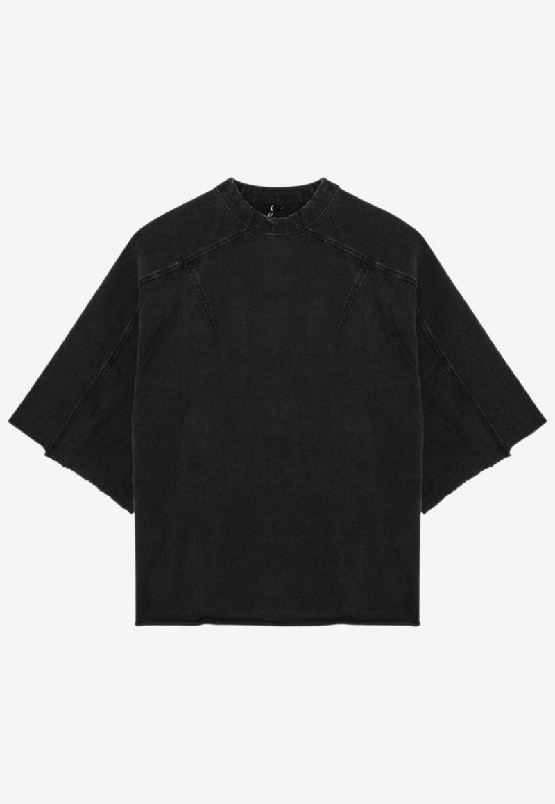 Entire Studios Washed Oversized Jersey T-shirt Black ES2487CO/P_ENTST-WB