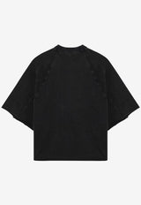 Entire Studios Washed Oversized Jersey T-shirt Black ES2487CO/P_ENTST-WB