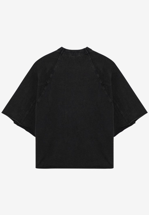 Entire Studios Washed Oversized Jersey T-shirt Black ES2487CO/P_ENTST-WB