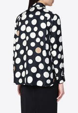 Max Mara Etna Polka Dot Silk Shirt Black ETNACO/P_MAXM-001