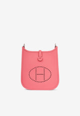 Hermès Mini Evelyne 16 in Rose Azalee Clemence Leather with Palladium Hardware