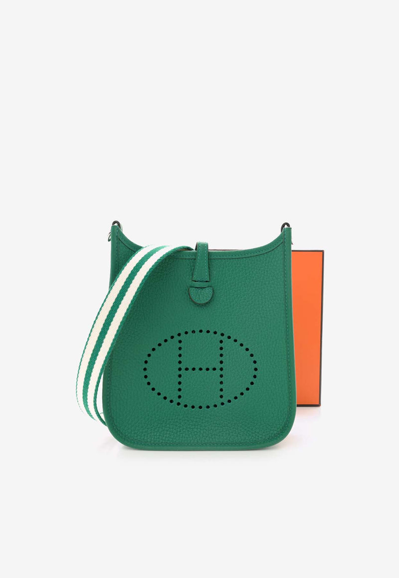 Hermès Mini Evelyne 16 Amazone in Vert Vertigo Taurillon Clemence with Palladium Hardware