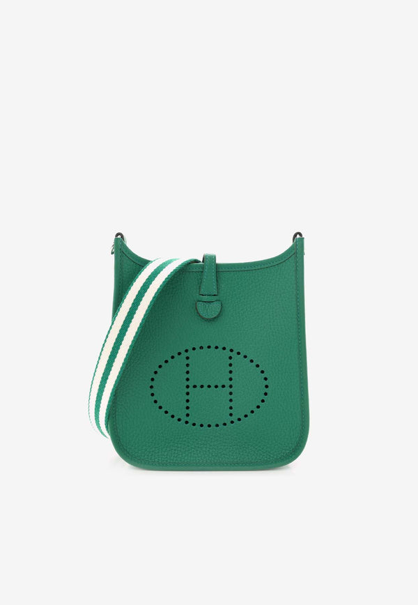 Hermès Mini Evelyne 16 Amazone in Vert Vertigo Taurillon Clemence with Palladium Hardware